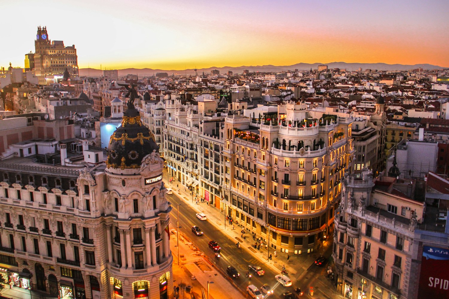 Vista urbana de una ciudad mediterránea